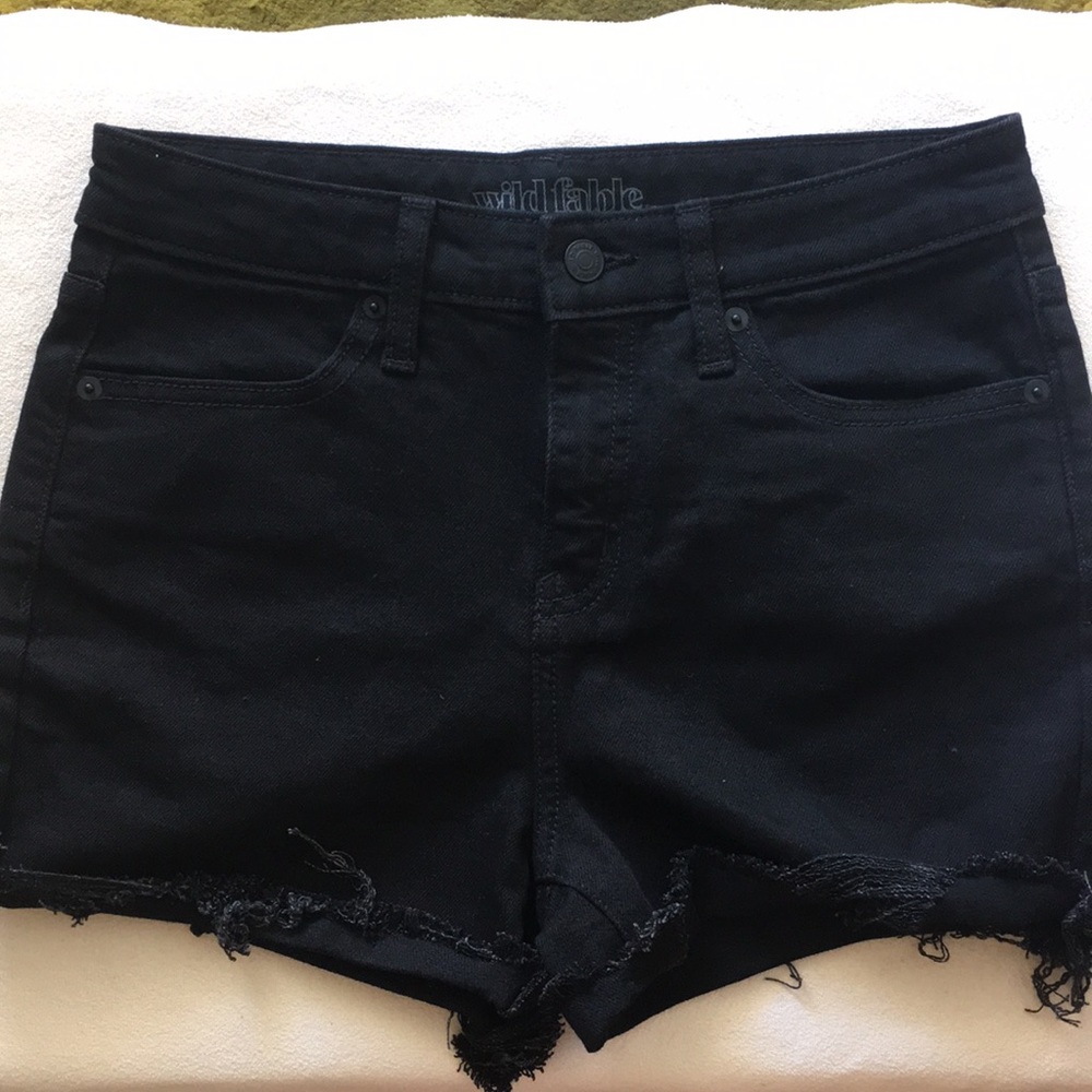 Distressed Black Jean Shorts Wild Fable